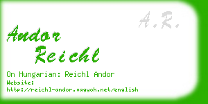 andor reichl business card